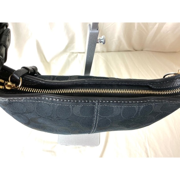 Coach Signature Black Demi Hobo Bag K0726-11480 – Jacquard & Leather, Charm - Picture 6 of 12